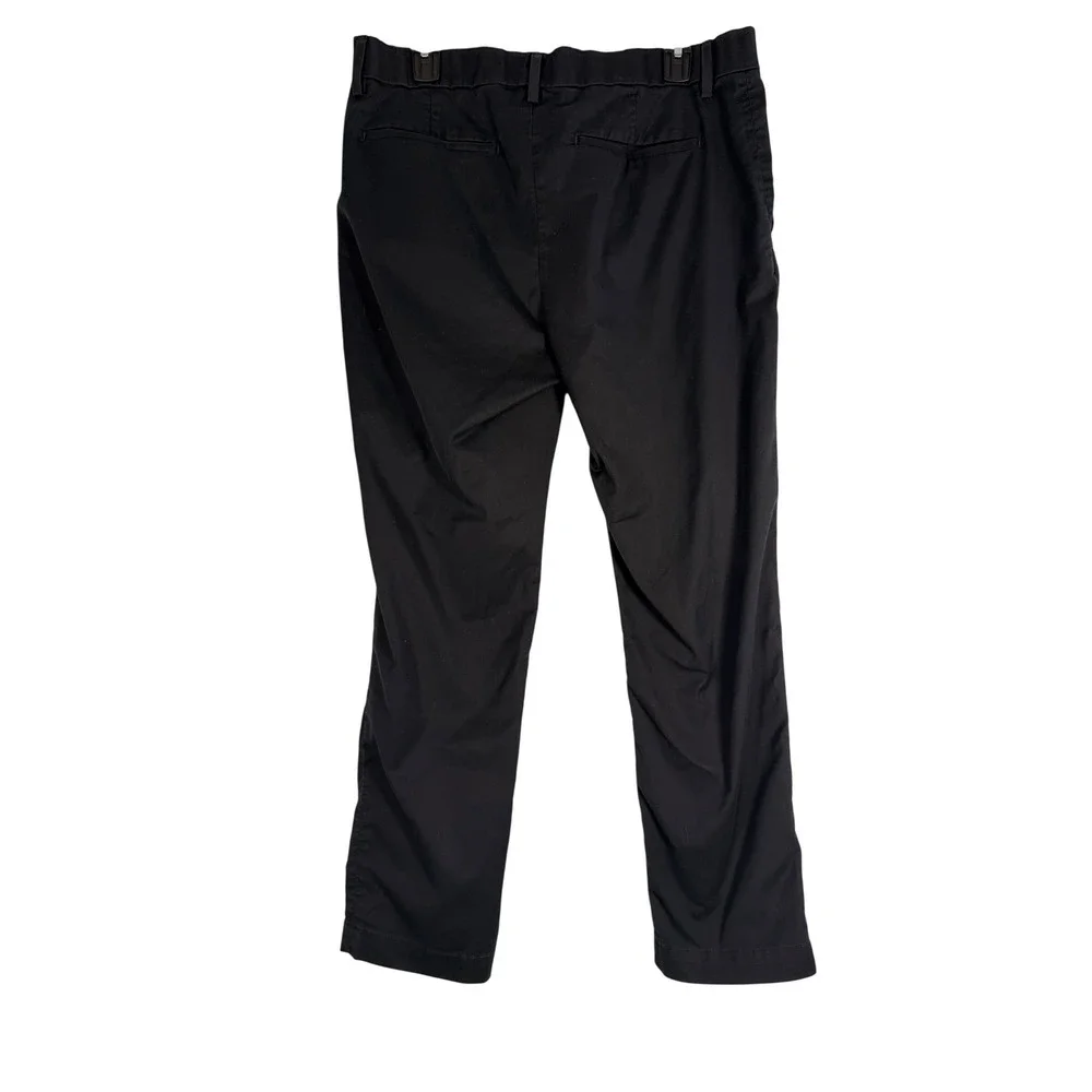Banana Republic Mens Slim Fit Chinos Black Cotton Blend Stretch Pants 33x30